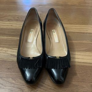 Vintage Gucci flap fringe heel: size 37 1/2